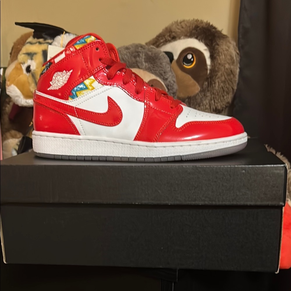 Nike Kids Red and White Sneakers